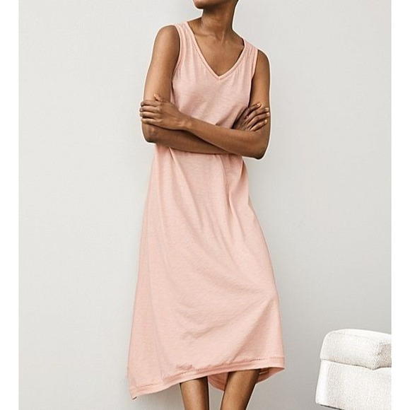 Eileen Fisher Other - EUC Eileen Fisher sleepwear Garnet Hill nightgown hemstitched v-neck pink sz XS